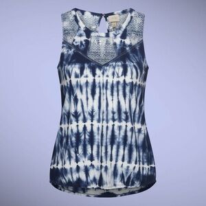 Knox Rose Navy Tie-Dye Tank Top